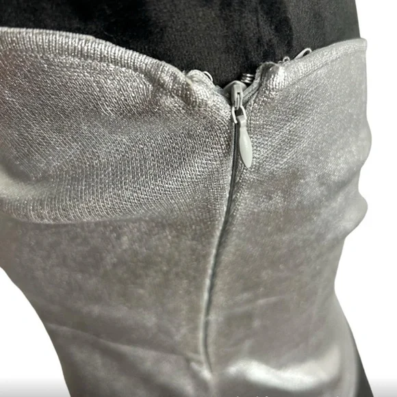 ZARA Silver Foil Metallic Strapless Tube Top - Picture 8 of 9